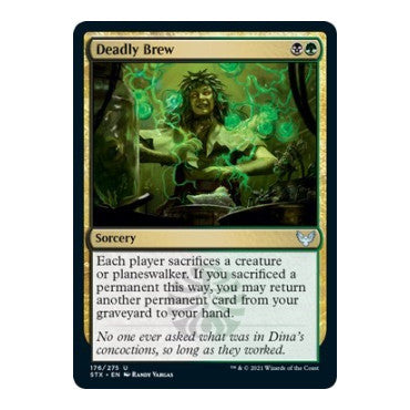 Deadly Brew (STX) #176 Uncommon (Lightly Played) Strixhaven: School of Mages Magic: The Gathering: 2021