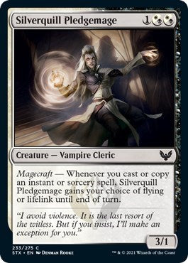 Silverquill Pledgemage (STX) #233 Common (Lightly Played) Strixhaven: School of Mages Magic: The Gathering: 2021