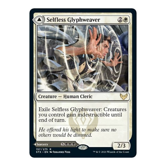 Selfless Glyphweaver (STX) #157 Rare (Lightly Played) Strixhaven: School of Mages Magic: The Gathering: 2021