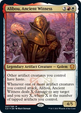 Alibou Ancient Witness (C21) #7 Mythic Rare (Foil Near Mint) Commander 2021 Magic: The Gathering: 2021