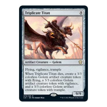 Triplicate Titan (C21) #79 Rare (Moderately Played) Commander 2021 Magic: The Gathering: 2021