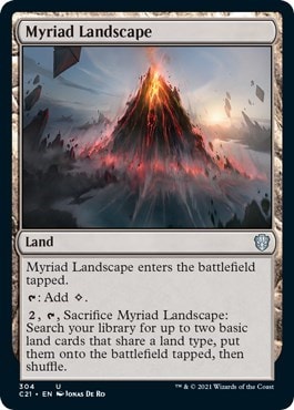 Myriad Landscape (C21) #304 Uncommon (Lightly Played) Commander 2021 Magic: The Gathering: 2021