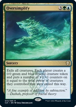 Oversimplify (C21) #72 Rare (Lightly Played) Commander 2021 Magic: The Gathering: 2021