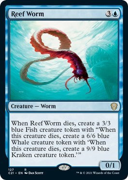 Reef Worm (C21) #127 Rare (Lightly Played) Commander 2021 Magic: 2021