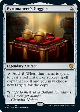 Pyromancers Goggles (C21) #259 Mythic Rare (Near Mint) Commander 2021 Magic: The Gathering: 2021