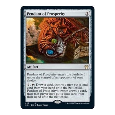 Pendant of Prosperity (C21) #256 Rare (Lightly Played) Commander 2021 Magic: The Gathering: 2021