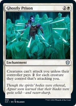 Ghostly Prison (C21) #92 Uncommon (Lightly Played) Commander 2021 Magic: The Gathering: 2021