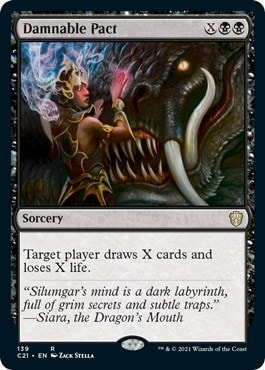 Damnable Pact (C21) #139 Rare (Lightly Played) Commander 2021 Magic: The Gathering: 2021
