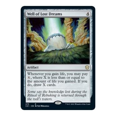 Well of Lost Dreams (C21) #275 Rare (Lightly Played) Commander 2021 Magic: The Gathering: 2021