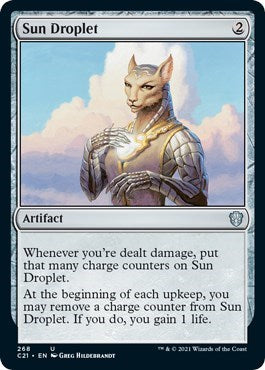 Sun Droplet (C21) #268 Uncommon (Near Mint) Commander 2021 Magic: The Gathering: 2021