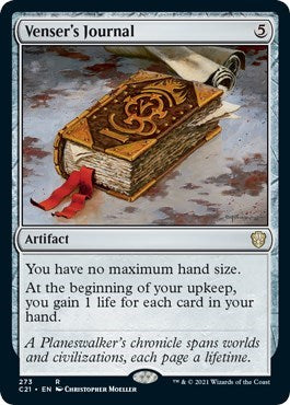 Vensers Journal (C21) #273 Rare (Near Mint) Commander 2021 Magic: The Gathering: 2021