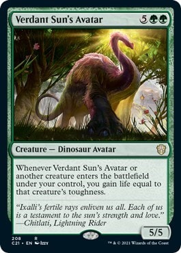 Verdant Suns Avatar (C21) #208 Rare (Lightly Played) Commander 2021 Magic: The Gathering: 2021