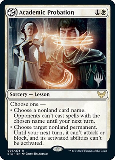 Academic Probation (PPSTX) #7p Rare (Foil Lightly Played) Promo Pack: Strixhaven Magic: The Gathering: 2021