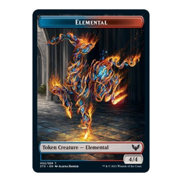 Elemental (2) // Pest Double-sided Token (5) (STX) #2 // 5 T (Foil Near Mint) Strixhaven: School of Mages Magic: The Gathering: 2021