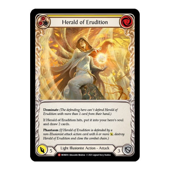 Herald of Erudition (MON) #MON004 Majestic (Unlimited Edition Normal Lightly Played) Monarch Flesh and Blood TCG: 2021