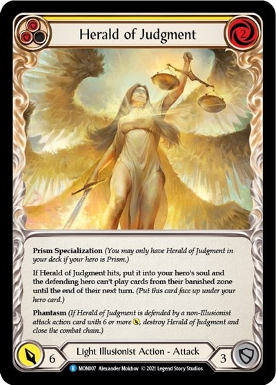 Herald of Judgment (MON) #MON007 Rare (Unlimited Edition Normal Lightly Played) Monarch Flesh and Blood TCG: 2021