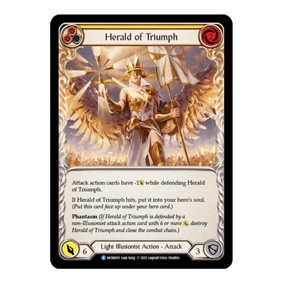 Herald of Triumph (Yellow) (MON) #MON009 Rare (Unlimited Edition Normal Lightly Played) Monarch Flesh and Blood TCG: 2021