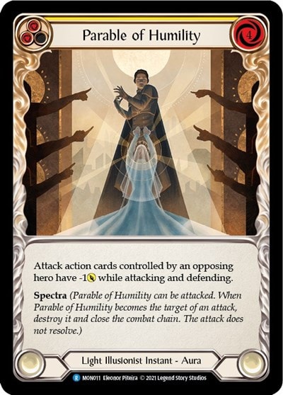 Parable of Humility (MON) #MON011 Rare (Unlimited Edition Normal Lightly Played) Monarch Flesh and Blood TCG: 2021