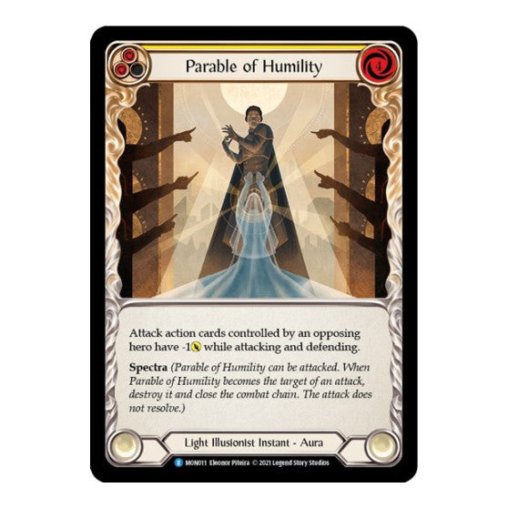 Parable of Humility (MON) #MON011 Rare (Unlimited Edition Normal Lightly Played) Monarch Flesh and Blood TCG: 2021