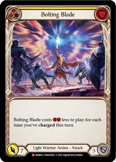 Bolting Blade (MON) #MON032 Majestic (Unlimited Edition Normal Lightly Played) Monarch Flesh and Blood TCG: 2021