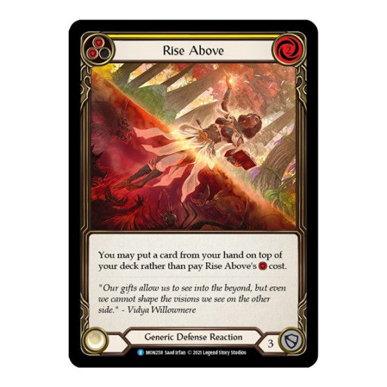 Rise Above (Yellow) (MON) #MON258 Rare (Unlimited Edition Normal Lightly Played) Monarch Flesh and Blood TCG: 2021