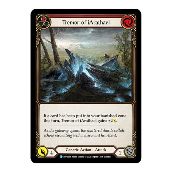 Tremor of iArathael (Red) (MON) #MON254 Rare (Unlimited Edition Normal Lightly Played) Monarch Flesh and Blood TCG: 2021