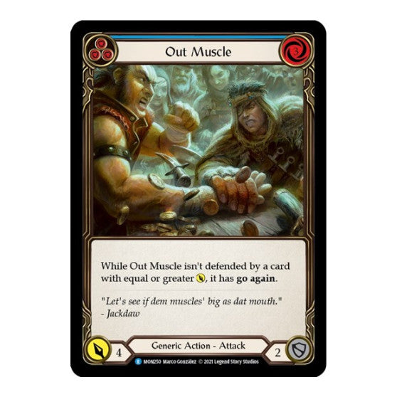 Out Muscle (Blue) (MON) #MON250 Rare (Unlimited Edition Normal Lightly Played) Monarch Flesh and Blood TCG: 2021