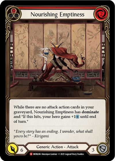 Nourishing Emptiness (MON) #MON246 Majestic (Unlimited Edition Normal Near Mint) Monarch Flesh & Blood TCG: 2021