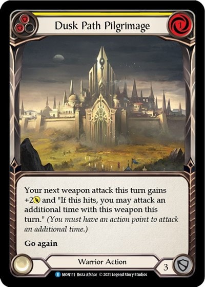 Dusk Path Pilgrimage Yellow (MON) #MON111 Rare (Unlimited Edition Normal Lightly Played) Monarch Flesh and Blood TCG: 2021