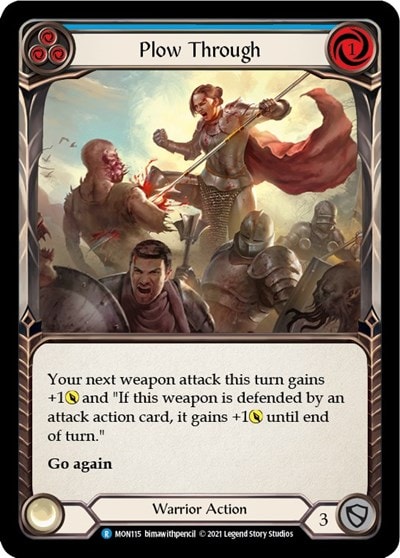 Plow Through Blue (MON) #MON115 Rare Monarch Flesh and Blood TCG: 2021