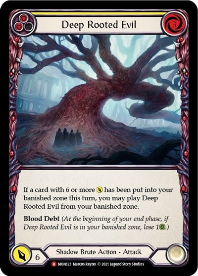 Deep Rooted Evil (MON) #MON123 Majestic (Unlimited Edition Normal Lightly Played) Monarch Flesh and Blood TCG: 2021