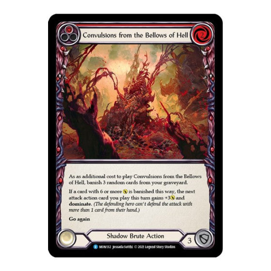 Convulsions from the Bellows of Hell (Red) (MON) #MON132 Rare (Unlimited Edition Normal Lightly Played) Monarch Flesh and Blood TCG: 2021