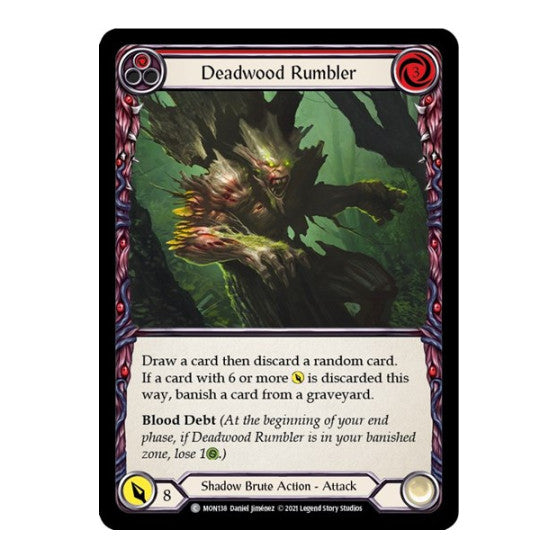 Deadwood Rumbler (Red) (MON) #MON138 Common (Unlimited Edition Rainbow Foil Near Mint) Monarch Flesh and Blood TCG: 2021