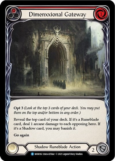 Dimenxxional Gateway Red (MON) #MON162 Rare (Unlimited Edition Normal Lightly Played) Monarch Flesh and Blood TCG: 2021