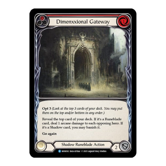 Dimenxxional Gateway (Red) (MON) #MON162 Rare (Unlimited Edition Normal Lightly Played) Monarch Flesh and Blood TCG: 2021