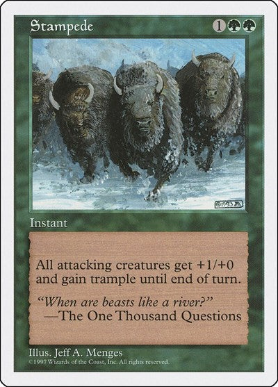 Stampede (5ED) #327 Rare (Heavily Played) Fifth Edition Magic: The Gathering: 1997