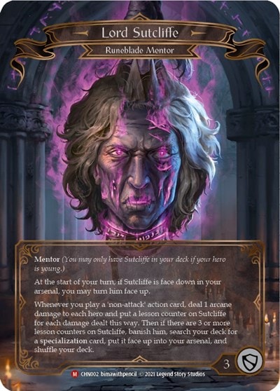 Lord Sutcliffe (CHN) #CHN002 Majestic (Lightly Played) Blitz Deck: Monarch - Chane Flesh and Blood TCG: 2021