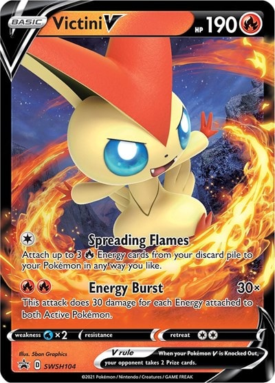 Victini V - SWSH104 (SWSD) #SWSH104 Promo SWSH: Sword & Shield Promo Cards Pokemon: 2019