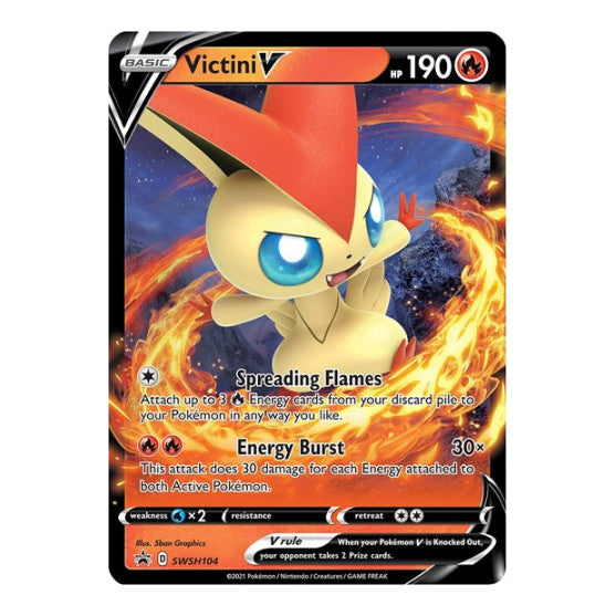 Victini V SWSH104 (SWSD) #SWSH104 Promo SWSH: Sword & Shield Promo Cards Pokemon: 2019