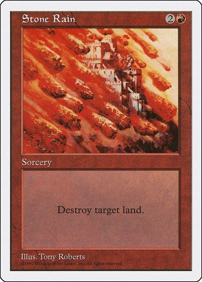 1997 Magic: Fifth Edition (5ED) - Stone Rain (#270, Common) (Lightly Played)