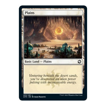 Plains 265 (AFR) #265 Land (Foil Lightly Played) Adventures in the Forgotten Realms Magic: The Gathering: 2021