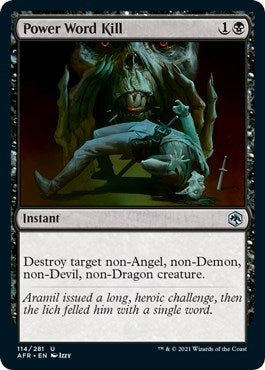 Power Word Kill (AFR) #114 Uncommon Adventures in the Forgotten Realms Magic: The Gathering: 2021
