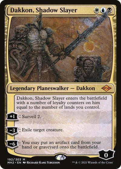 Dakkon Shadow Slayer (MH2) #192 Mythic Rare (Lightly Played) Modern Horizons 2 Magic: The Gathering: 2021