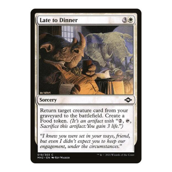 Late to Dinner (MH2) #19 Common (Lightly Played) Modern Horizons 2 Magic: The Gathering: 2021