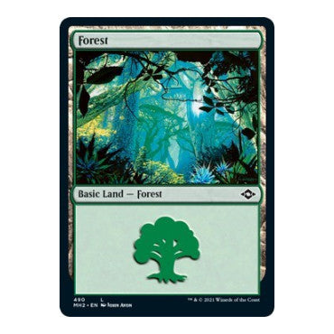 Forest 490 Foil Etched (MH2) #490 Land (Foil Lightly Played) Modern Horizons 2 Magic: The Gathering: 2021