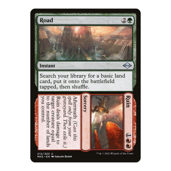 Road // Ruin (MH2) #212 Uncommon (Lightly Played) Modern Horizons 2 Magic: The Gathering: 2021