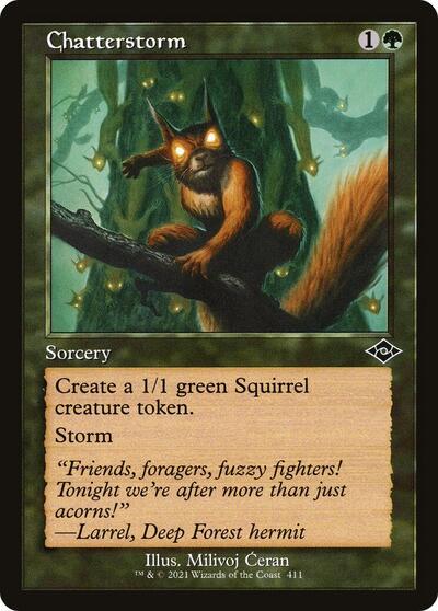 Chatterstorm Retro Frame (MH2) #411 Common (Lightly Played) Modern Horizons 2 Magic: The Gathering: 2021