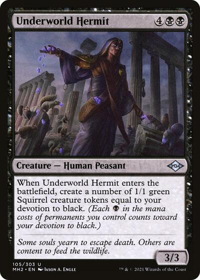 Underworld Hermit (MH2) #105 Uncommon (Lightly Played) Modern Horizons 2 Magic: The Gathering: 2021