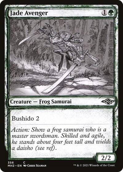 Jade Avenger Showcase (MH2) #356 Common (Moderately Played) Modern Horizons 2 Magic: The Gathering: 2021