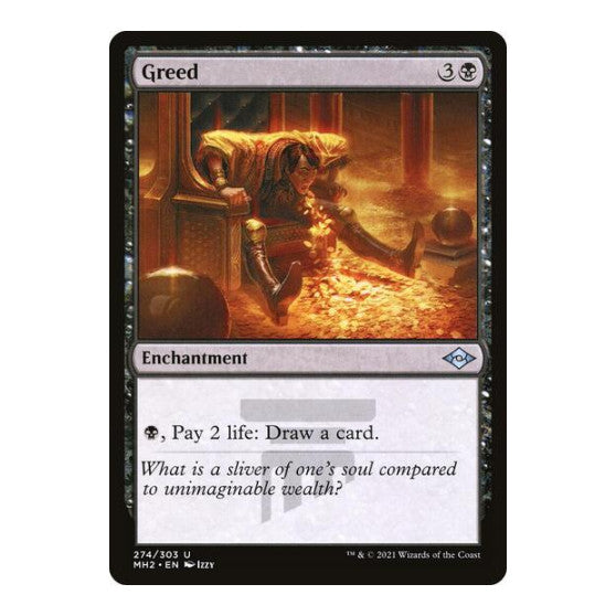 Greed (MH2) #274 Uncommon (Near Mint) Modern Horizons 2 Magic: The Gathering: 2021
